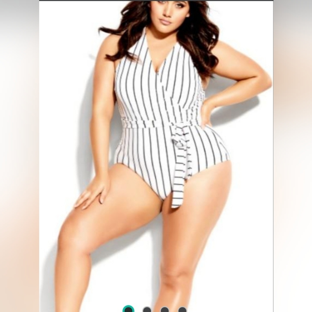 NWT City Chic 1PC Palm Beach  Swimsuit Sz XS (14)
